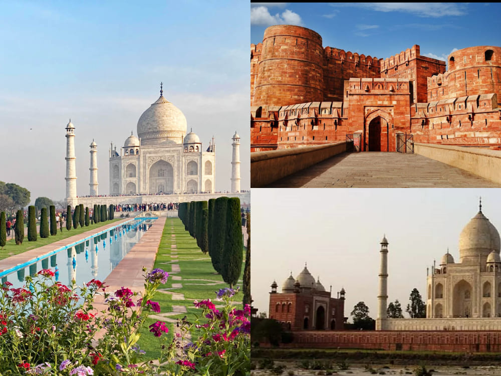 Agra:- Taj Mahal, Agra Fort, Mehtab Bagh. Agra:- Taj Mahal, Agra Fort, Mehtab Bagh.
