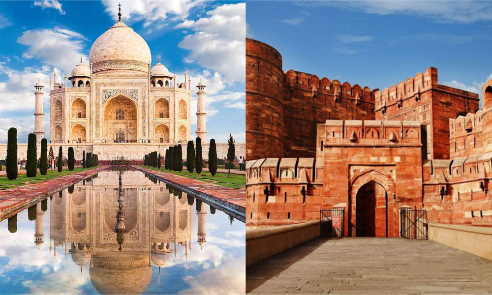 Taj Mahal,Agra Fort On The Way Fatehpur Sikri Taj Mahal,Agra Fort On The Way Fatehpur Sikri