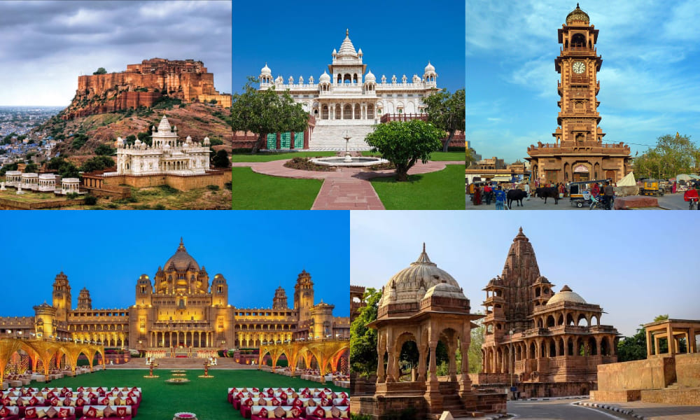 Jodhpur:- Mehrangarh Fort, Jaswant Thada, Clock Tower, Umaid Bhawan Palace, Mandore Gardens Jodhpur:- Mehrangarh Fort, Jaswant Thada, Clock Tower, Umaid Bhawan Palace, Mandore Gardens