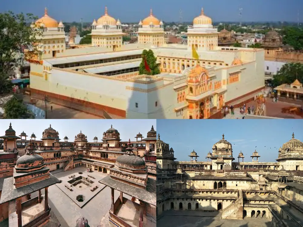 Orchha:- Shri Ram Raja Mandir, Orchha Fort, Jahangir Mahal. Orchha:- Shri Ram Raja Mandir, Orchha Fort, Jahangir Mahal.