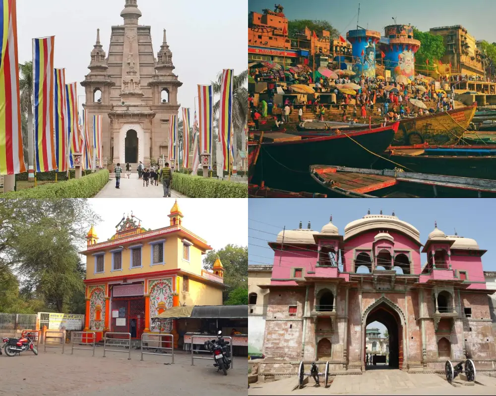 Varanasi:- Sarnath, Assi Ghat, Sankat Mochan Hanuman Temple, Ramnagar Fort. Varanasi:- Sarnath, Assi Ghat, Sankat Mochan Hanuman Temple, Ramnagar Fort.